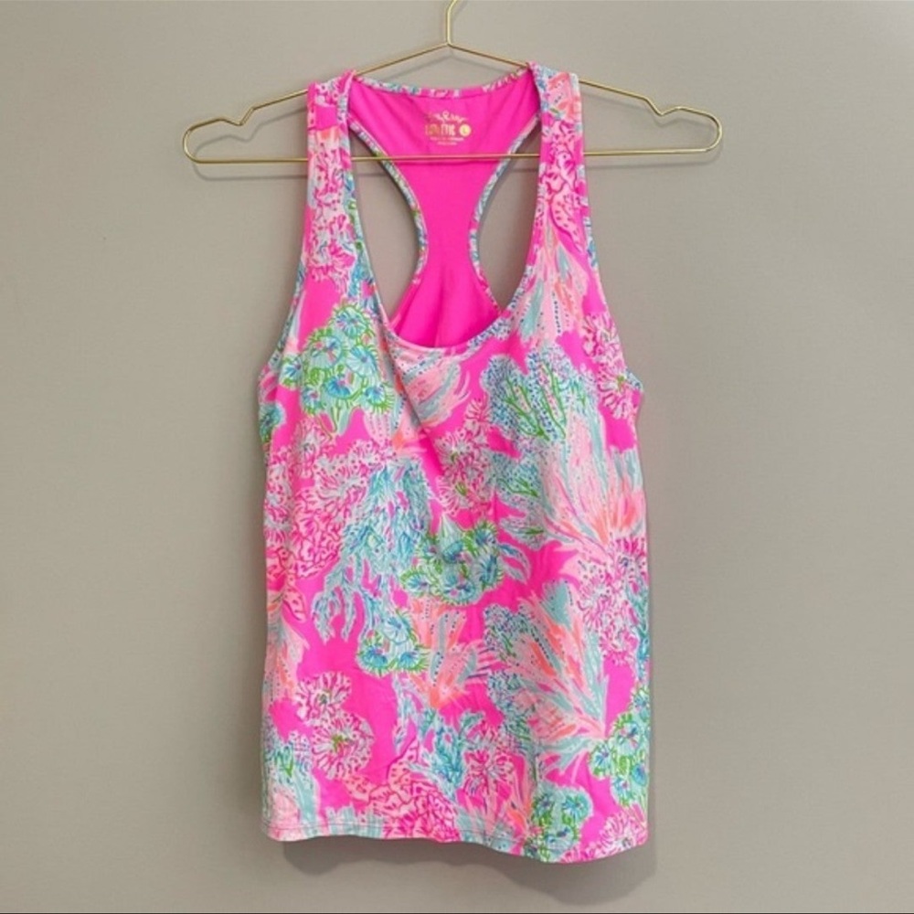 Lilly Pulitzer Luxletic Mina Bra Racer-Back Tank Top